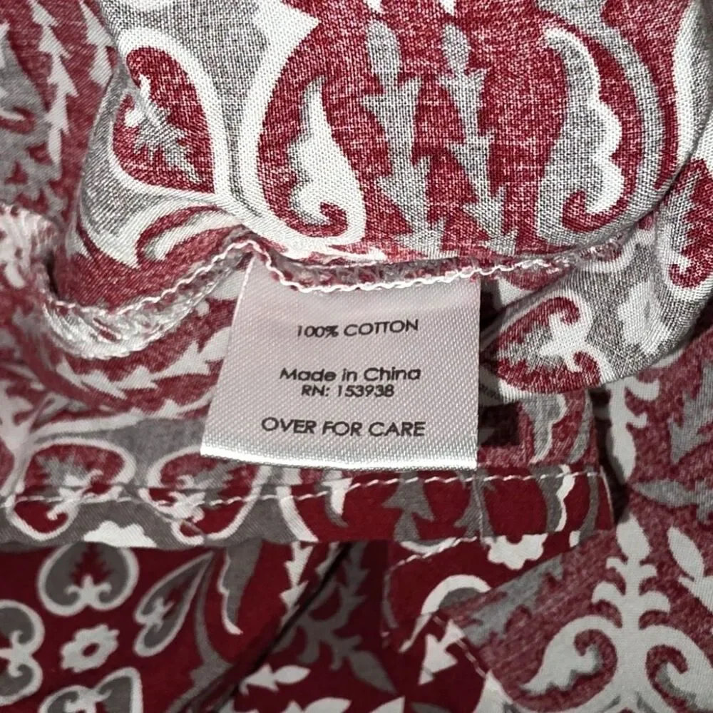 All for Color Sarah V-Back Shift- Crimson/White Dress Size Small - Picture 8 of 9